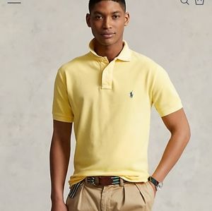 New Men's Large Yellow Ralph Lauren Polo
